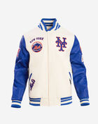 PRO STANDARD New York Mets Retro Classic Rib Wool Varsity Jacket LNM635557-ERB cream 1