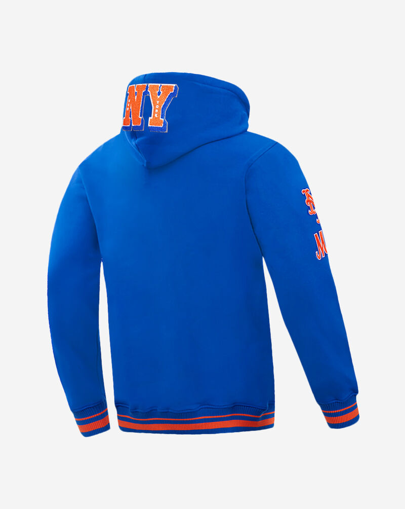 PRO STANDARD New York Mets Retro Mash Up Rib Fleece Pull Over Hoodie LNM5314672-ROR Blue 2