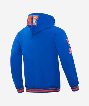 New York Mets Retro Mash Up Rib Fleece Pull Over Hoodie