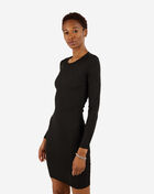 Long Sleeve Open Back Ribbed Dress
