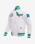PRO STANDARD Philadelphia Eagles Retro Classic Rib Satin Jacket FPE643527-WKG White 3