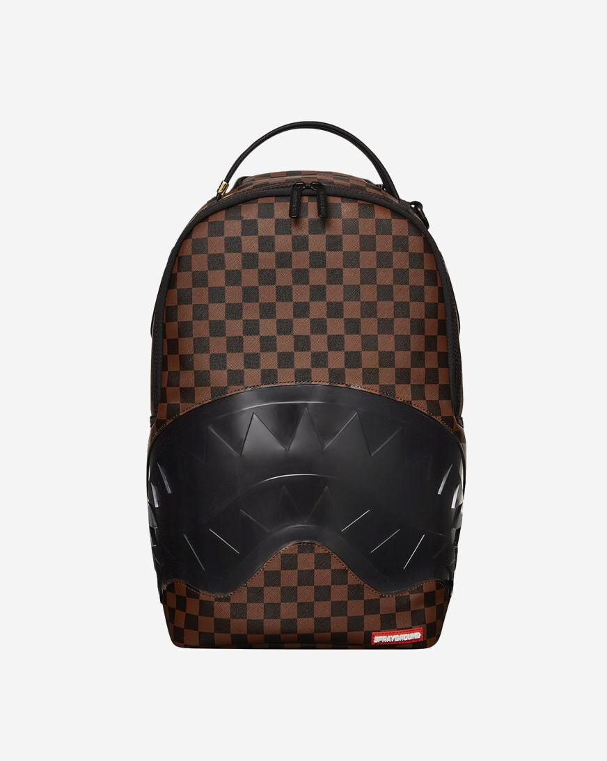 Shop Sprayground Clear Rubber Sharks In Paris Backpack B5855 brown SNIPES USA