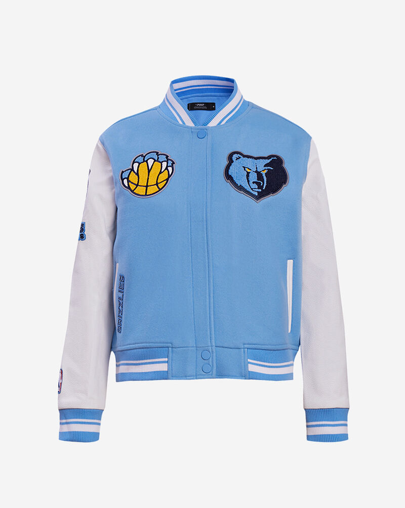 PRO STANDARD Memphis Grizzlies Retro Classic Rib Wool Varsity Jacket BMGH58901-UWH Blue 1