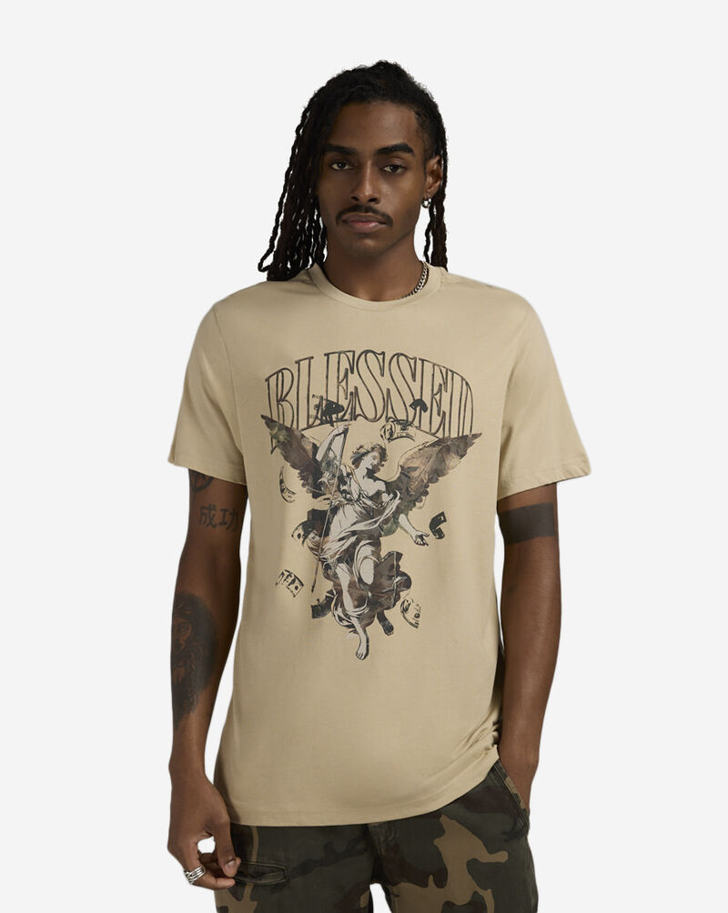Graphic Tees Camo Blessed Angel Tee MTUS491-US-03872 Beige 1