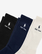 Polo Ralph Lauren Double Logo 3Pk Crew Socks (L) 821654PK-110 Multi 2