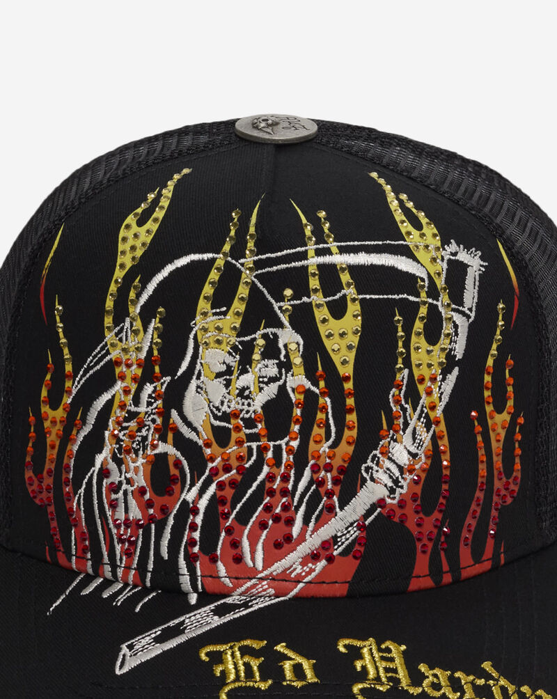 Ed Hardy Reaper Trucker Hat EHH0001-74RS Black 2