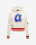Atlanta Braves Retro Classic Fleece Cropped Pullover Hoodie