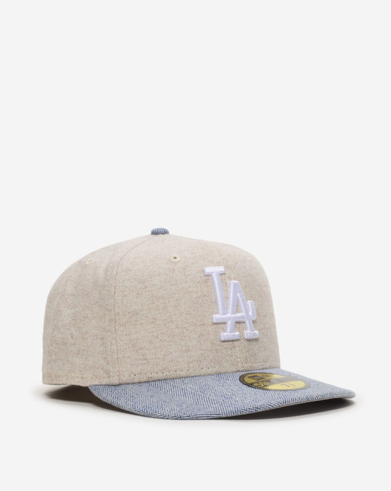 New Era 59Fifty Los Angeles Dodgers Tweed Fitted Hat 60765614 cream 1