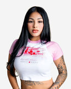 Hasta Muerte Cold Bucks Crop Raglan Tee HM-PINKCOLDBUCKS-CROPRAGLAN-PINK Pink 1