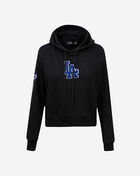 Los Angeles Dodgers Retro Classic Fleece Cropped Pullover Hoodie