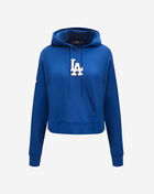 Los Angeles Dodgers Classic Fleece Cropped Pull Over Hoodie