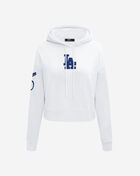 Los Angeles Dodgers Classic Fleece Cropped Pull Over Hoodie