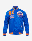 New York Mets Mash Up Rib Satin Jacket 