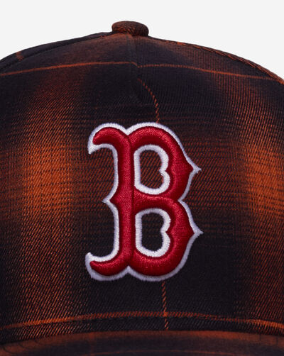 9Fifty Boston Red Sox A-Frame Plaid Snapback Hat