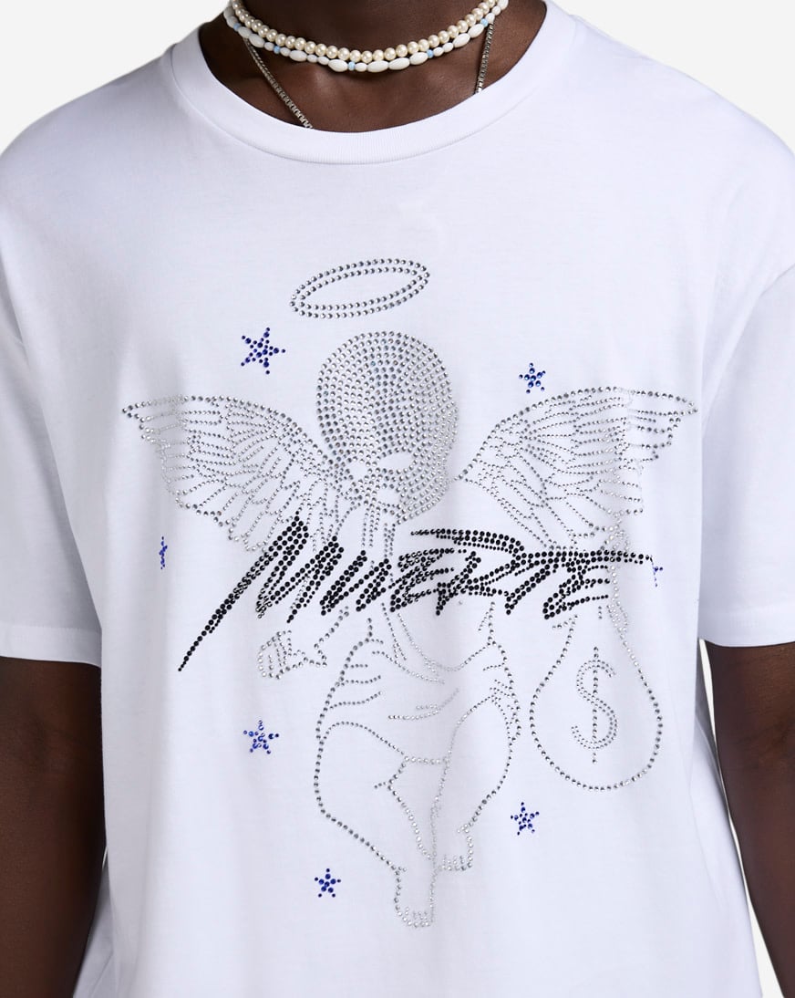 Shop Hasta Muerte Money Power Respect Tee HMDEC027-WHT white
