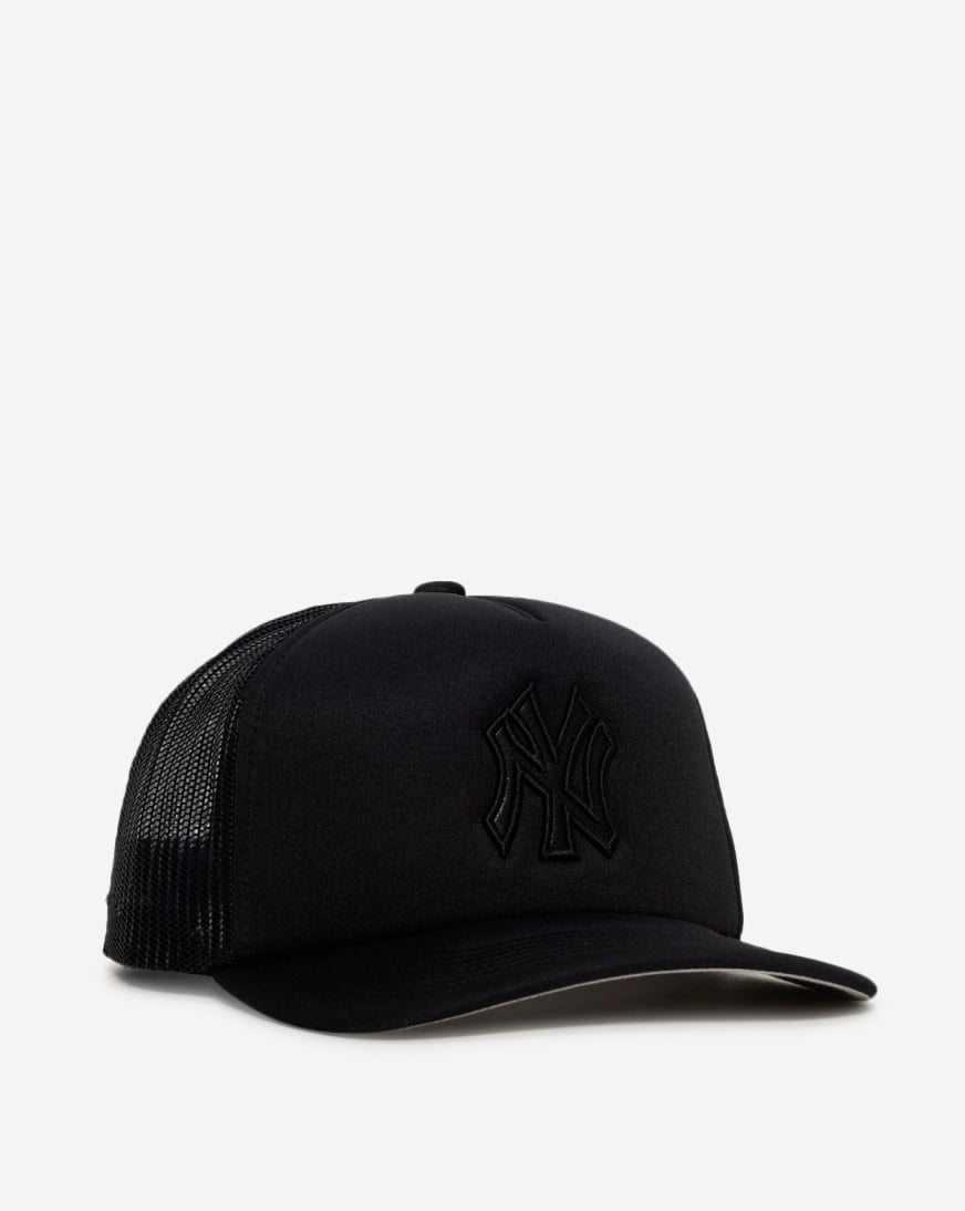 Shop Mitchell Ness New York Yankees Trucker Leather Logo