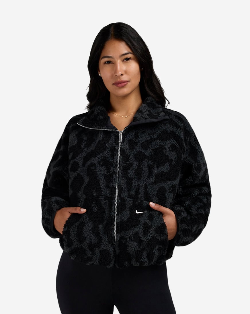 Shop Nike NSW High-Pile Fleece Jacket HV2070-010 black | SNIPES USA