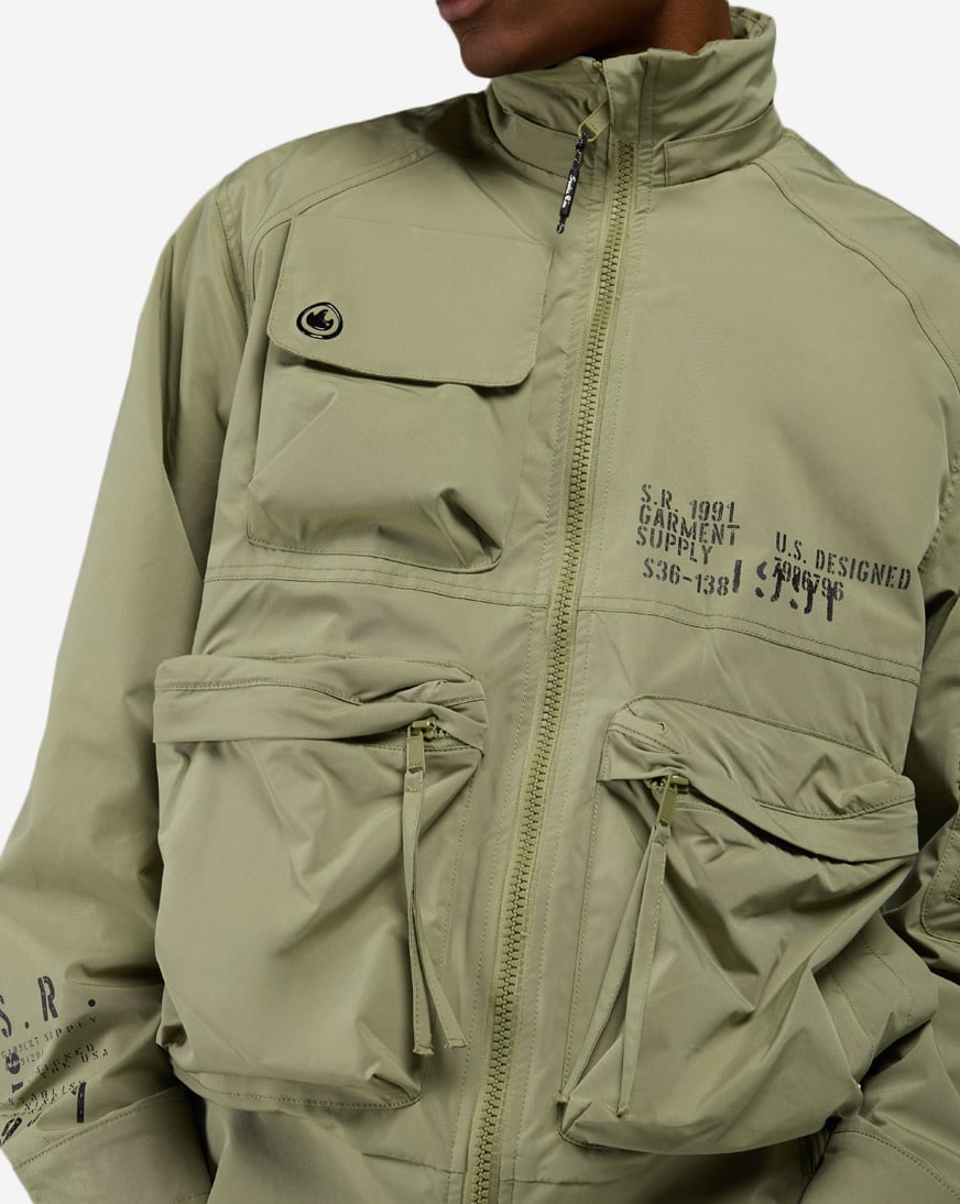 Shop Smoke Rise Utility Windbreaker Jacket WW26S482SN-OIL green
