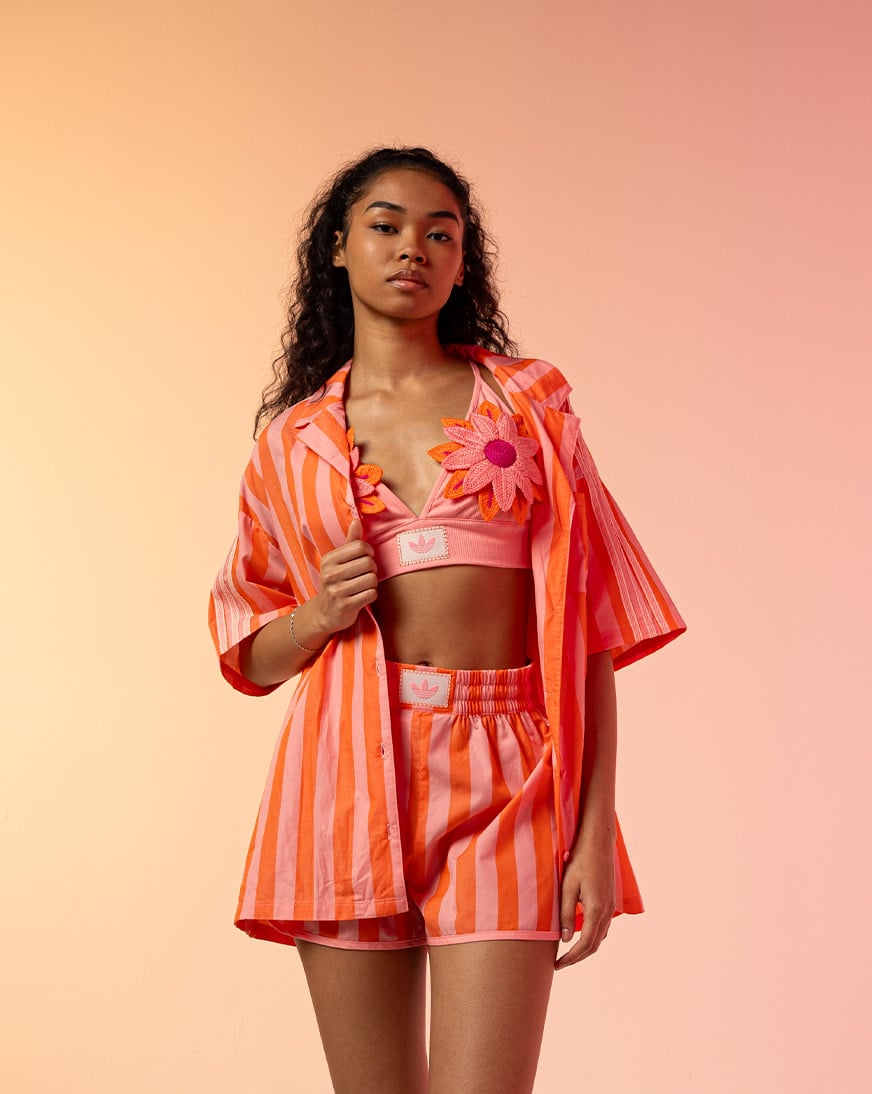 【ADIDAS】Summer Glow Calligraphy - Sepia Pink / KC0769 adidas Summer Glow Cali Womens Short Sleeve Shirt Semi Pink
