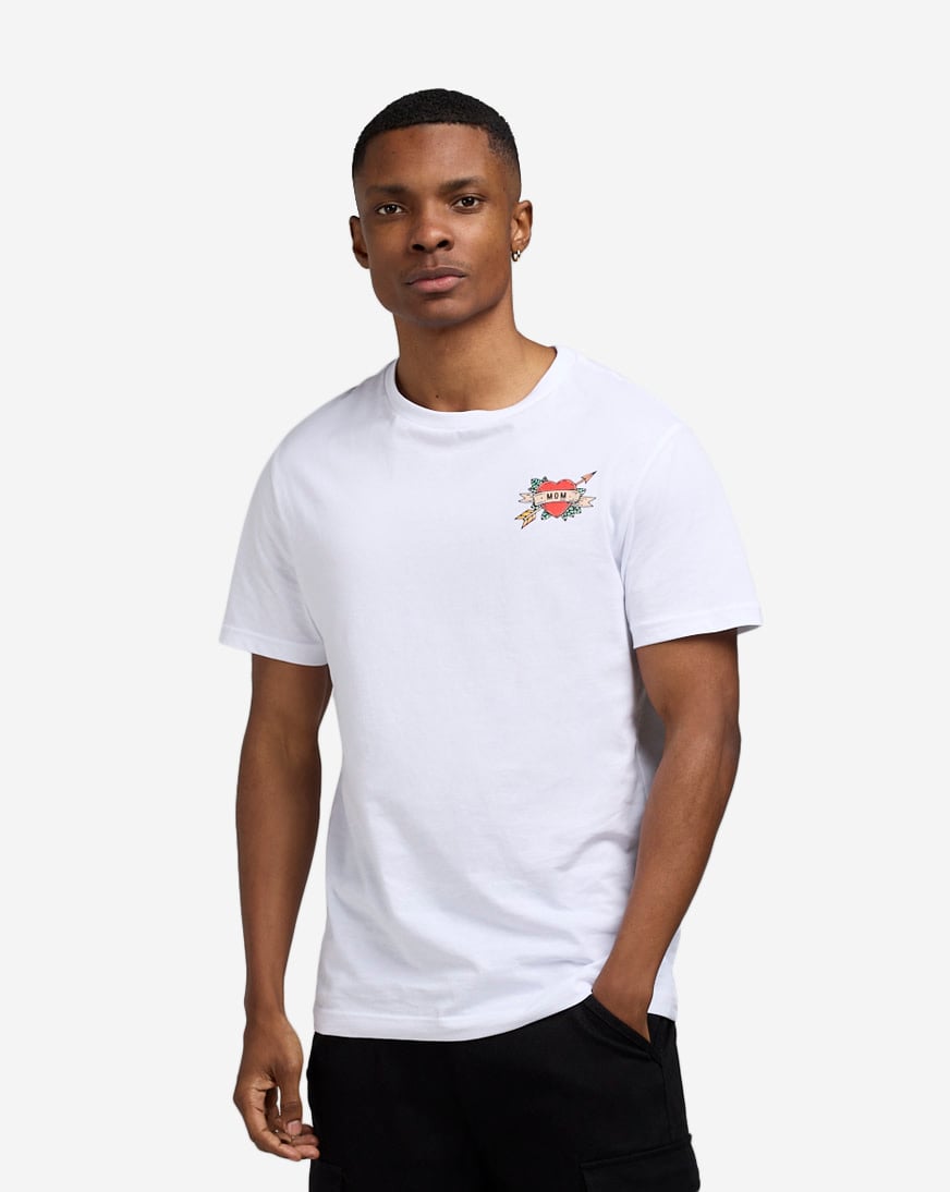 Shop Urban Classics Mom Heart Tee MTUS227-US-00220 white
