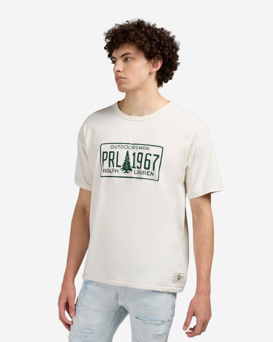 Shop Polo Ralph Lauren Outdoor Graphic T-shirt 710980796002-WHT