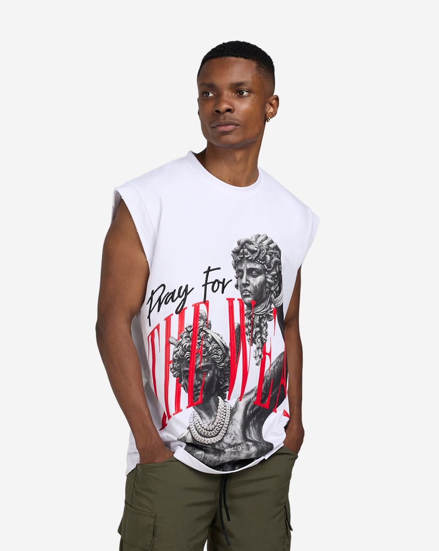 Shop STREETZ IS WATCHIN Pray For The Weak Muscle Tank