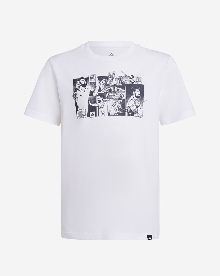 Shop adidas Kids' Messi Icon Graphic Tee JJ1412 white | SNIPES USA