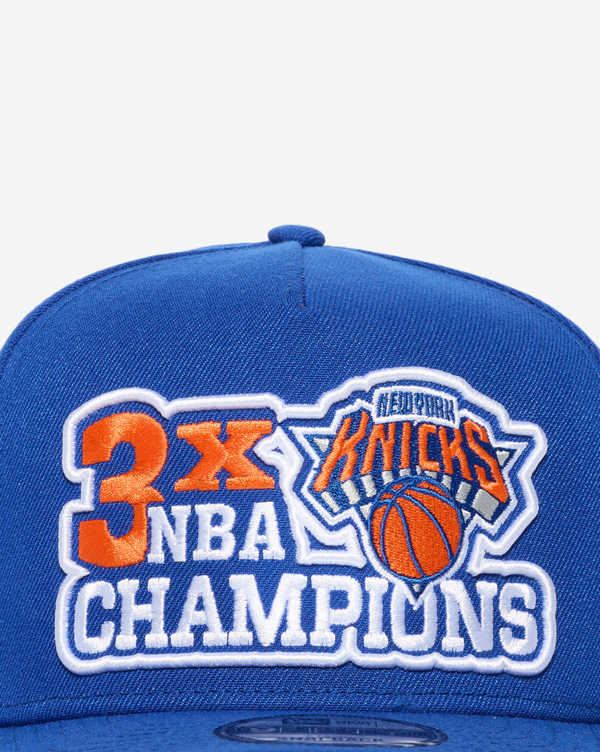 Shop New Era 9Fifty New York Knicks 3X Champs A-Frame Snapback Hat
