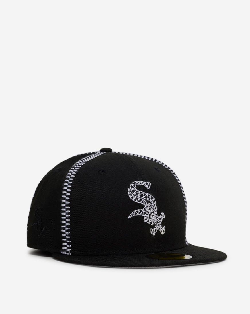 Shop New Era 59Fifty Chicago White Sox Running Stitch Fitted Hat
