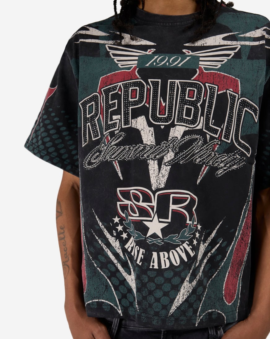 Shop Smoke Rise Republic Tee KT26S551SNZ-JUN black | SNIPES USA