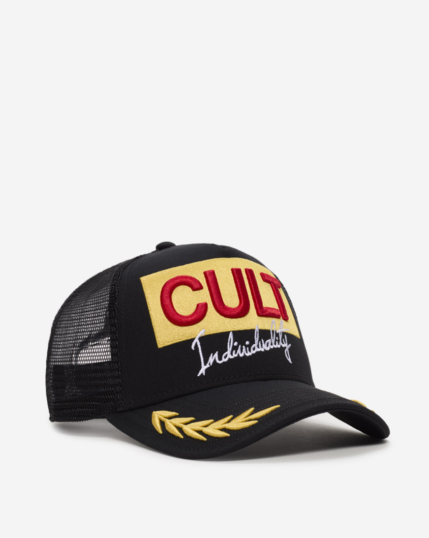 Shop Cult of Individuality Logo Mesh Back Cult Racing Trucker Hat