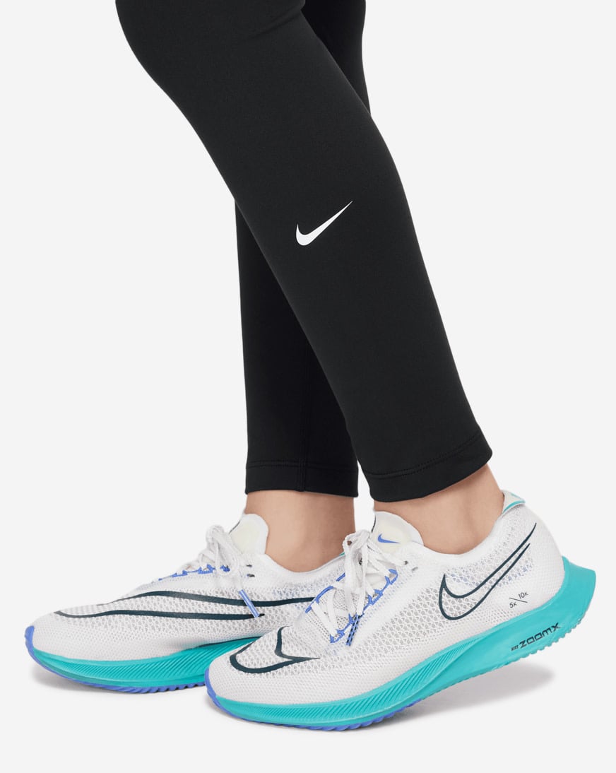 Shop Nike Big Kids' Dri-FIT High Waisted Leggings FZ5605-010