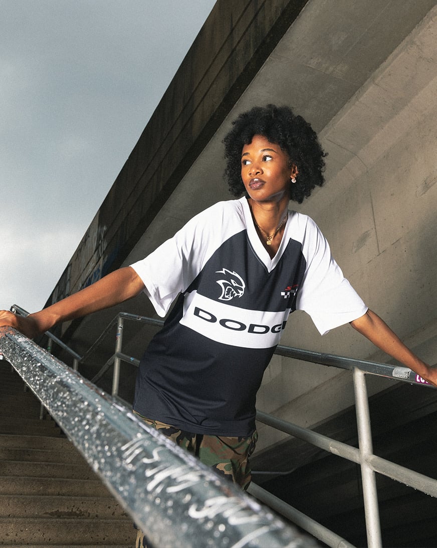 Shop Graphic Tees Dodge Jersey DOD2530JY blue | SNIPES USA