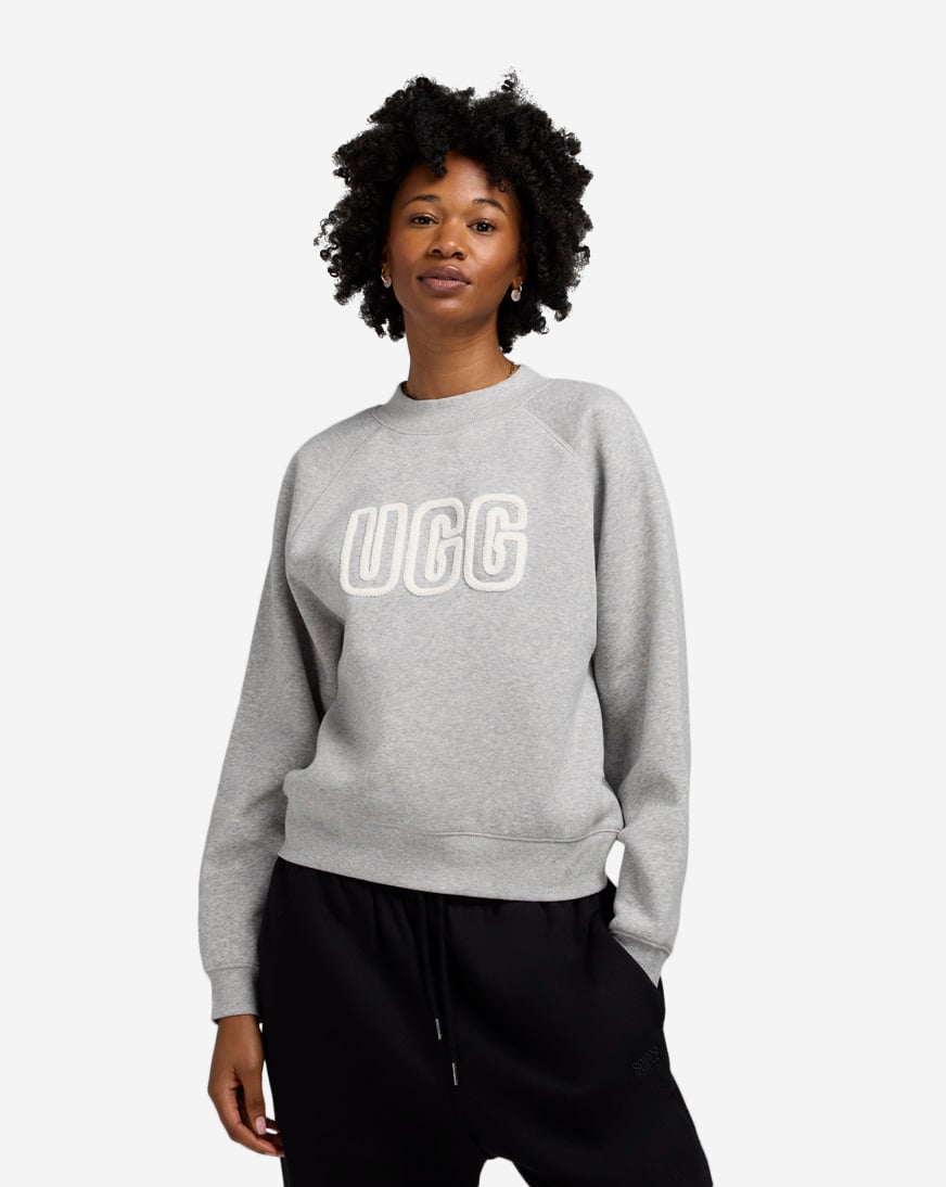 Shop UGG UGG Logo Crewneck 1171477-GRHE grey | SNIPES USA