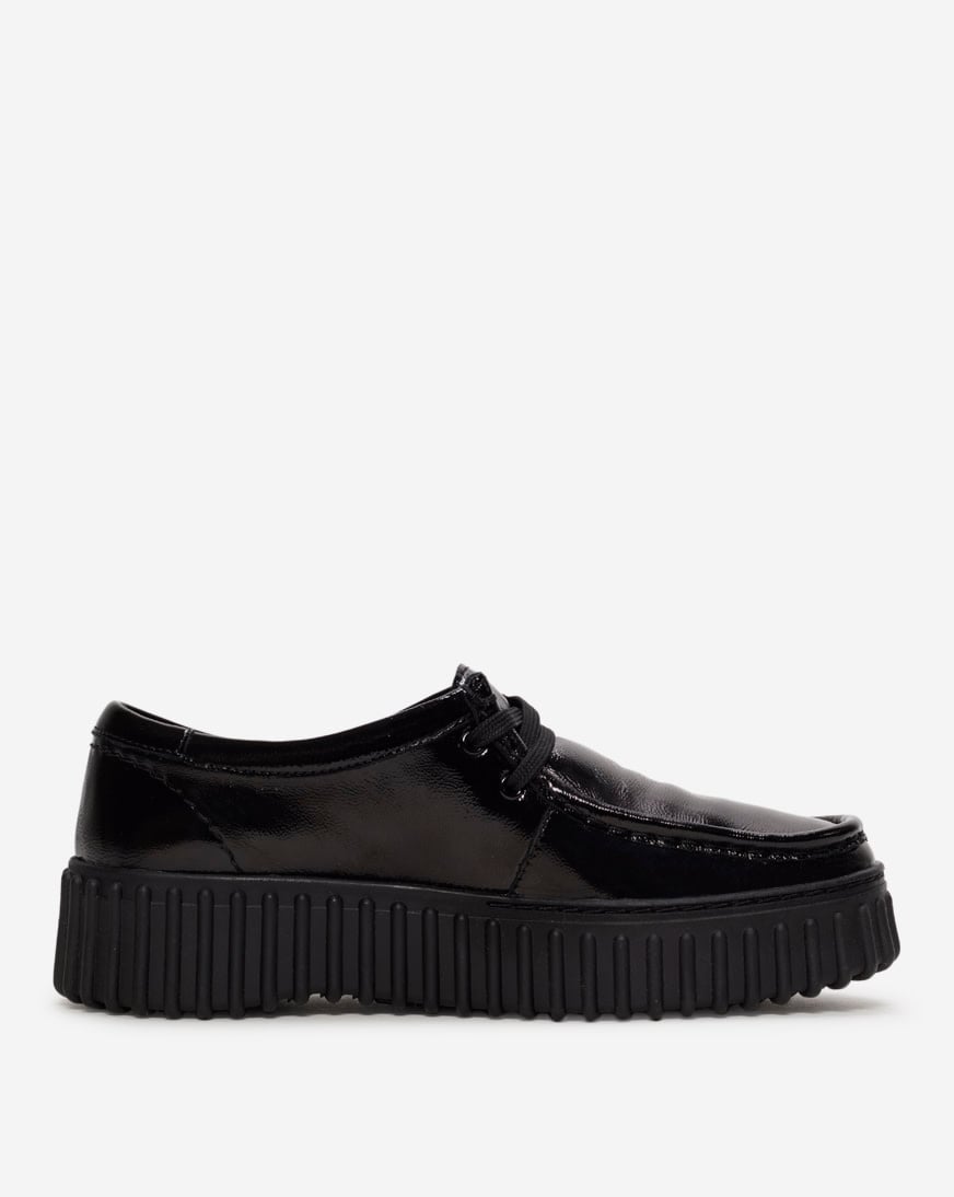 Shop Clarks Torhill Bee Patent Leather Flatform Loafers