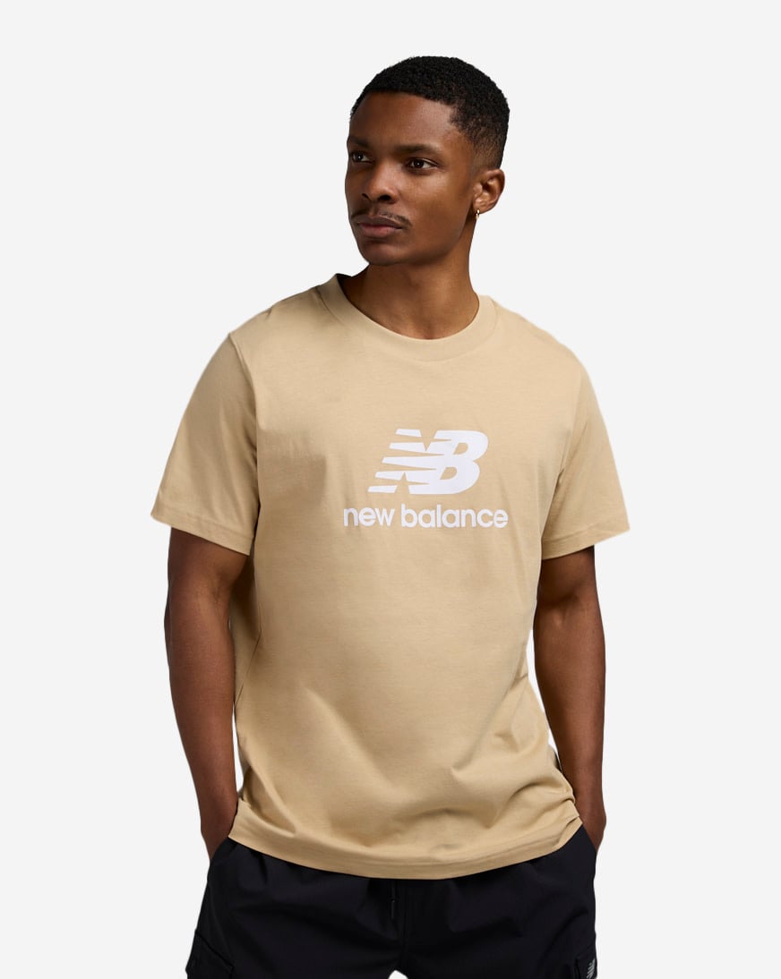 Shop New Balance Sport Essentials Logo T-Shirt MT41502-INC beige