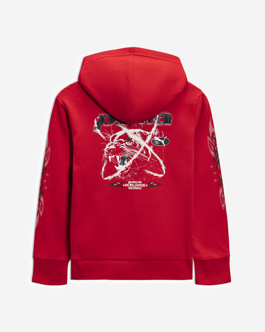 Shop Puma Grade School Street X CTN Fleece Pullover Hoodie