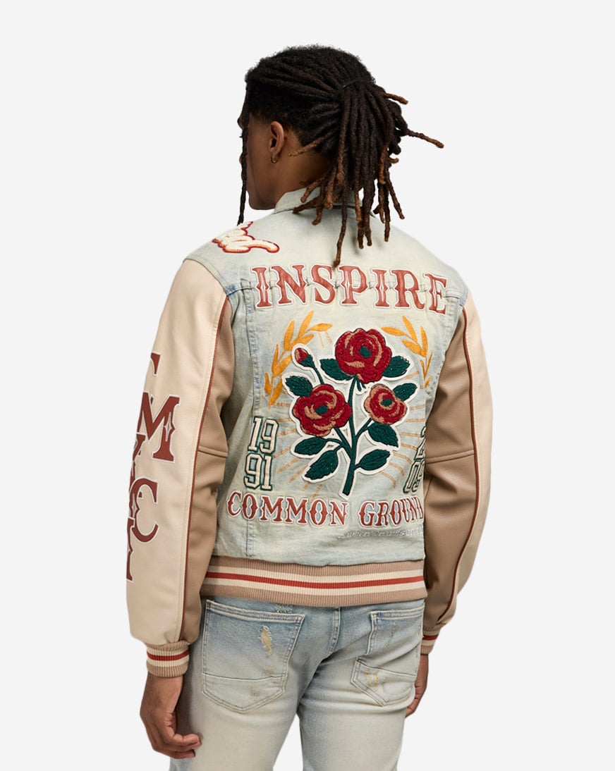 Shop Smoke Rise Vintage Rip Repair Denim Jacket JJ24108SNZ