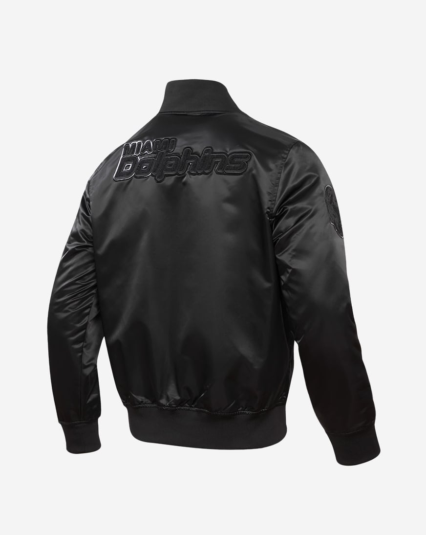 【美品&希少】SAPEur FLIGHT series XL Shop PRO STANDARD Miami Dolphins Triple Black Satin Jacket