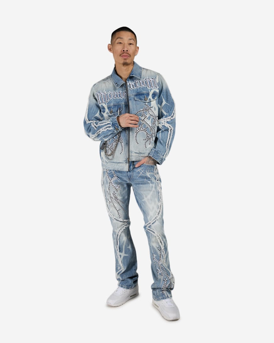 Shop Smoke Rise Momentum Denim Jacket JJ26F546SN-BLU blue | SNIPES USA
