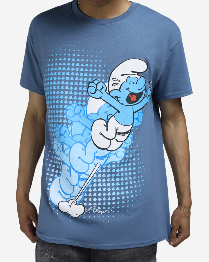 Shop Graphic Tees Motion Big Smurf Tee SMF1940XX blue