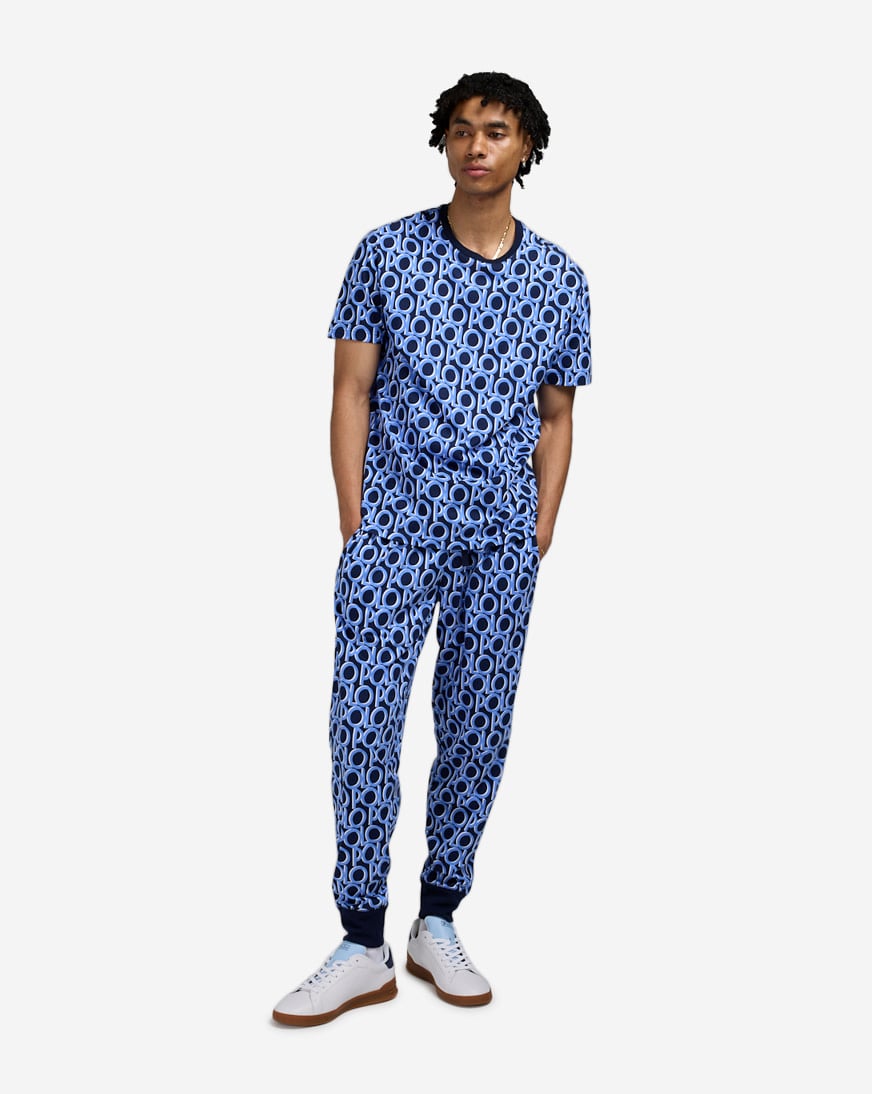 Shop Polo Ralph Lauren Printed Sleep Joggers PK79RL-A2NZ blue