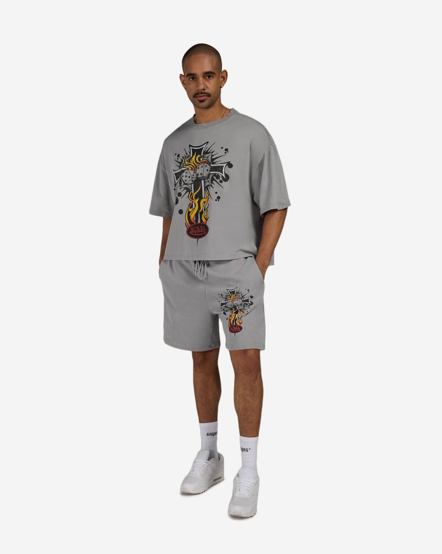Von Dutch MOTORSのLサイズツナギ Shop Von Dutch Inferno Lucky Tee VND9E0378SN-GRY grey | SNIPES USA