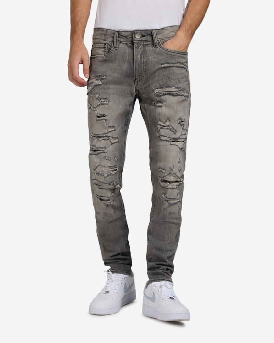 Shop Jordan Craig 5Pkt Rip Repair Jeans JS3208-GRY grey | SNIPES USA