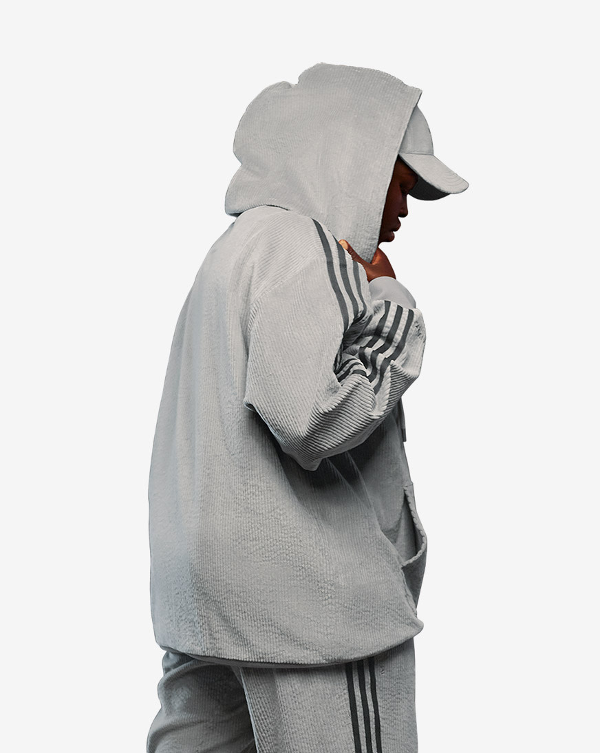 Shop adidas IVY PARK Corduroy Hoodie HG2520 grey | SNIPES USA