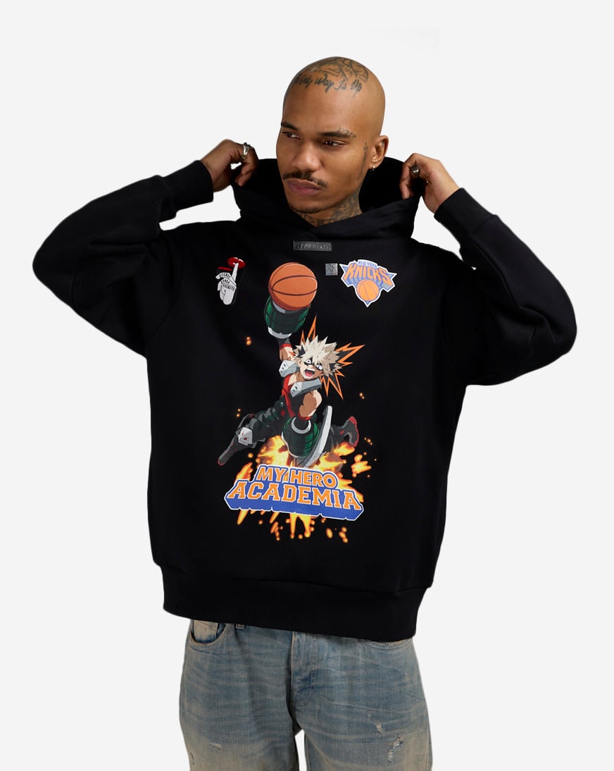 Shop Hyperfly Knicks Bakugo Hoodie NYK-BLK-BAK-CH black | SNIPES USA