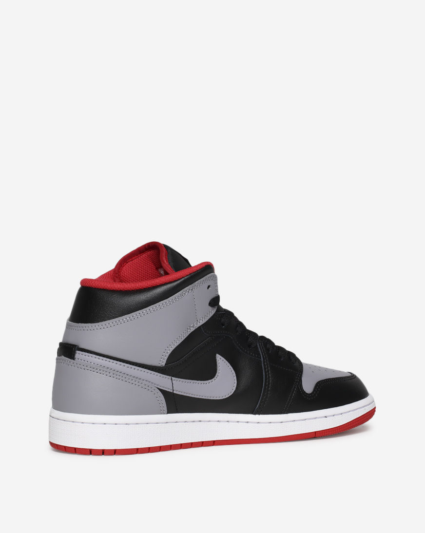 black grey and white jordan 1 mid