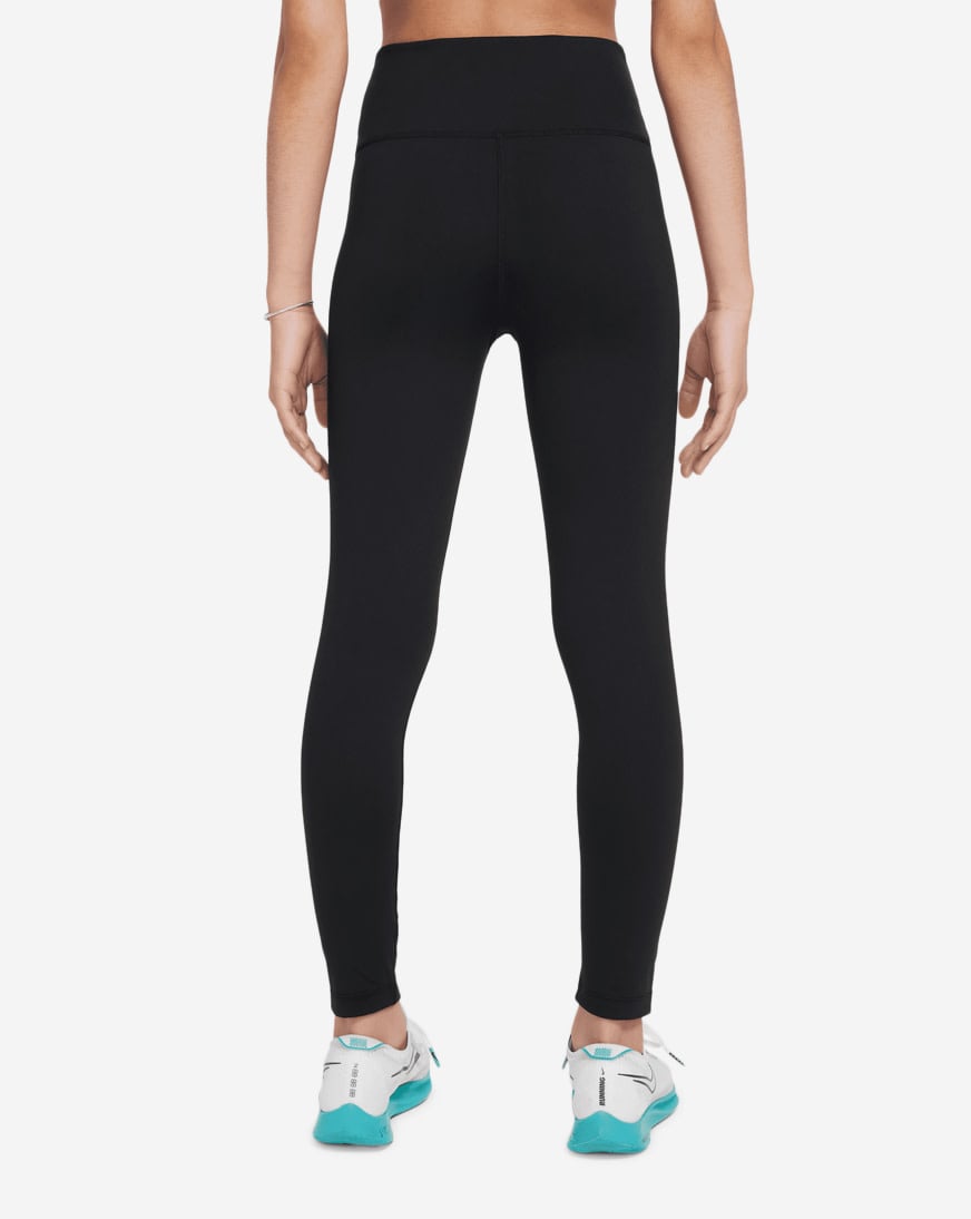 Shop Nike Big Kids' Dri-FIT High Waisted Leggings FZ5605-010 black