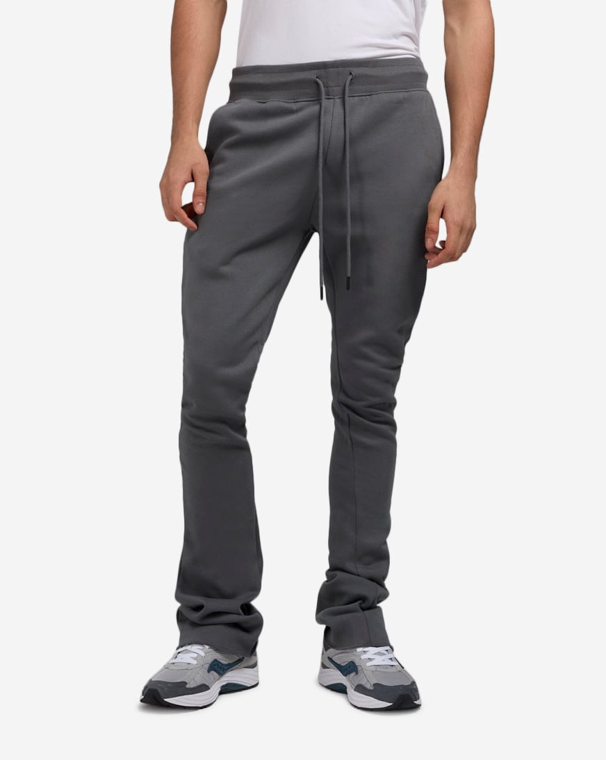 ★ DIAGONAL★ FLEECE MIXED PANTS grey DA233PT10GR 0026193800225-010_2x-side-zip-