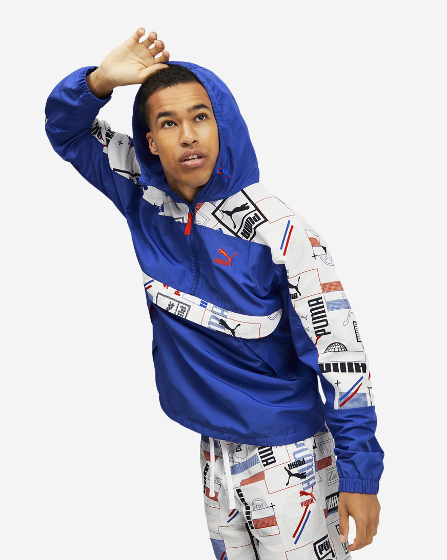 Shop PUMA Classics 48>23 Woven Jacket 62153792 blue | SNIPES USA
